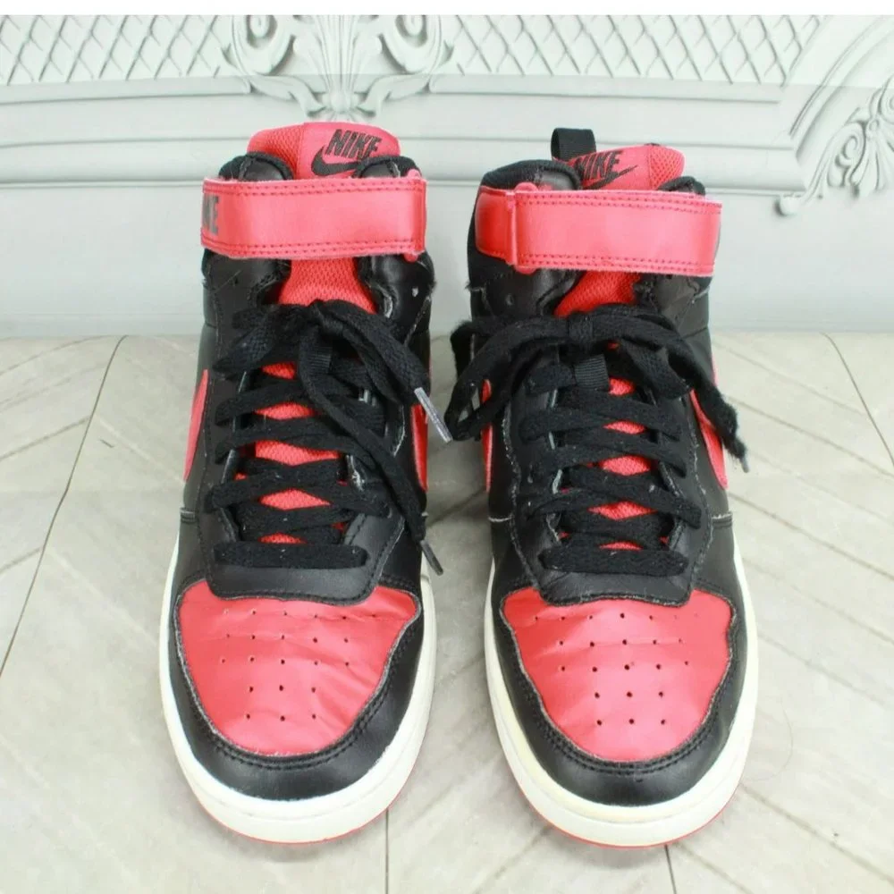 Nike Court Borough Mid 2 Multicolor Leather Basketball Sneakers Shoes Sz 6 Youth - Picture 5 of 9